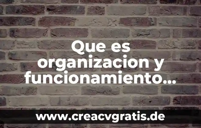Qué es la teoría estructural funcionamiento 6 Que es organizacion y funcionamiento escolar
