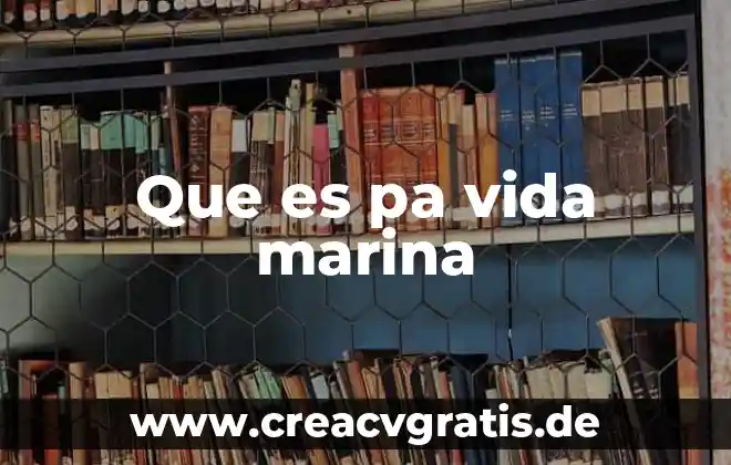 Que es seminario y vida en el espiritu 5 Que es pa vida marina