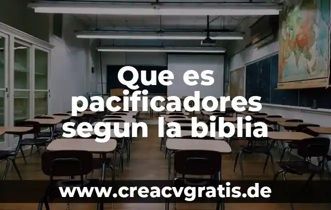 Que es una penca animal 3 Que es pacificadores segun la biblia