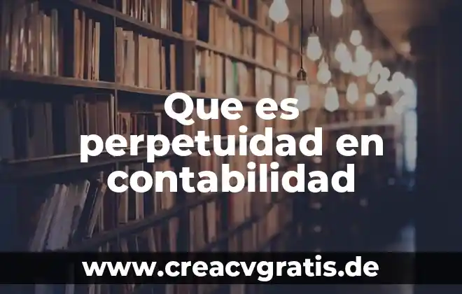 Que es ppp contabilidad 7 Que es perpetuidad en contabilidad