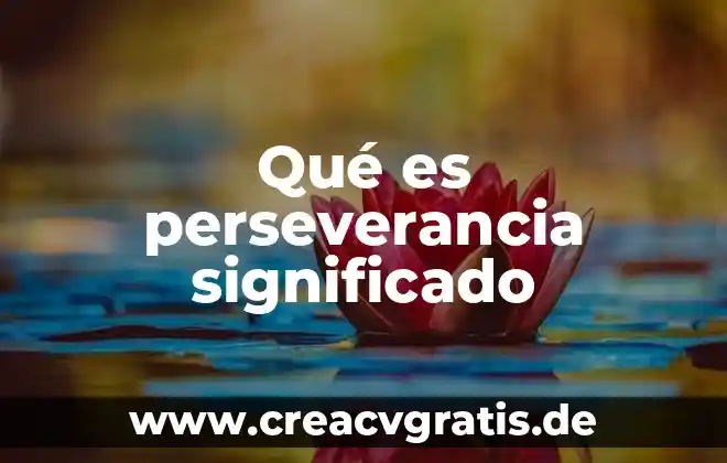 Qué es un soneto concepto o significado 5 Qué es perseverancia significado