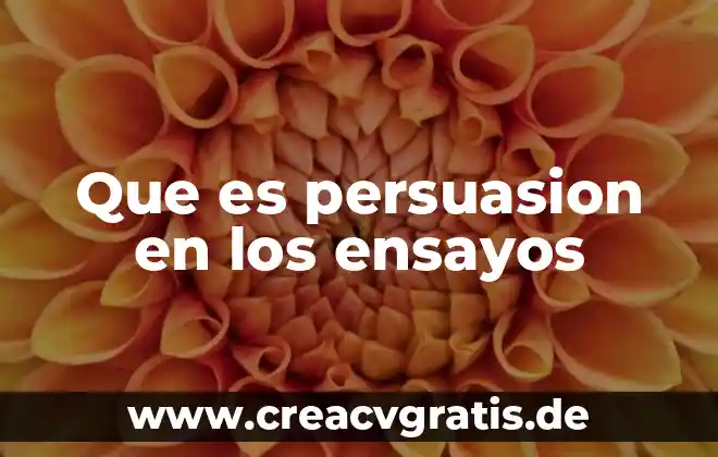 Que es un ensayo pasos y tipos de ensayos 8 Que es persuasion en los ensayos