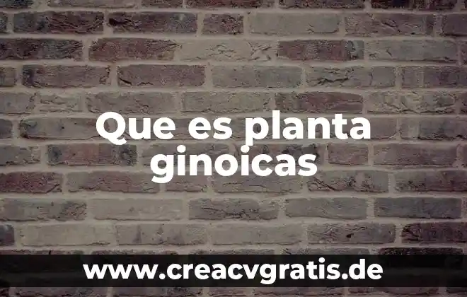 Que es un embrion de planta 8 Que es planta ginoicas