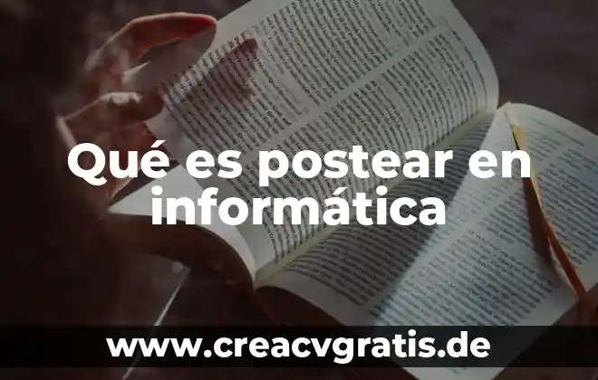 Qué es conmutación informática definición 6 Qué es postear en informática