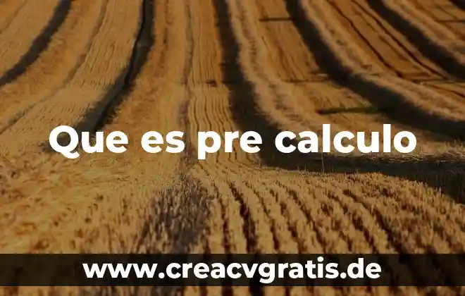 Que es derivadas en calculo diferencial 6 Que es pre calculo