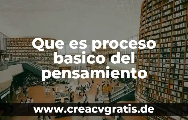 Qué es el modelo de pensamiento 3 Que es proceso basico del pensamiento