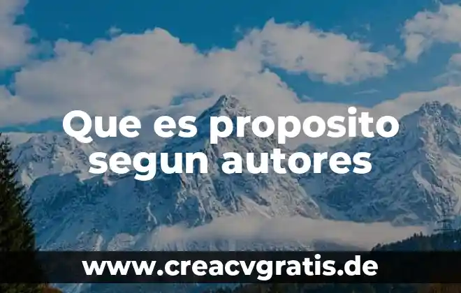 Que es la cocina segun autores 6 Que es proposito segun autores