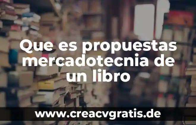 Que es un alegoría en un libro 8 Que es propuestas mercadotecnia de un libro