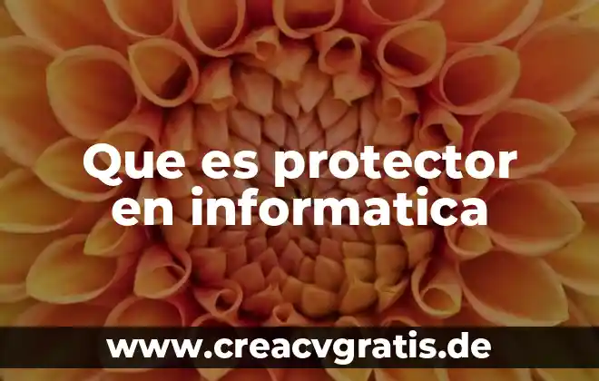 Que es una protector y bloqueador solar 3 Que es protector en informatica
