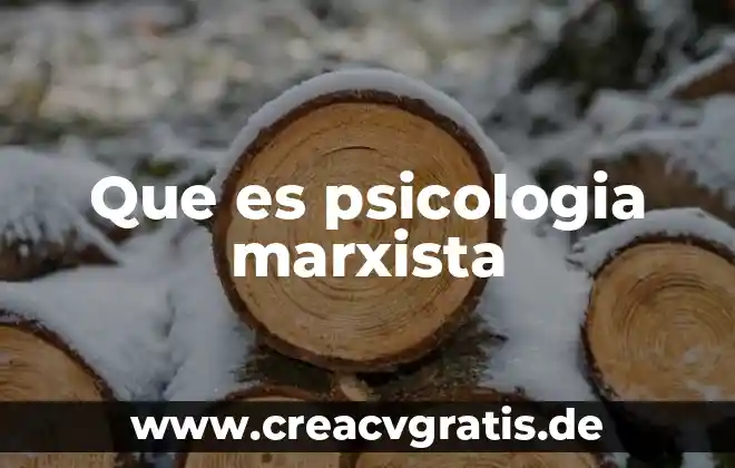 Que es estructura economica marxista 6 Que es psicologia marxista