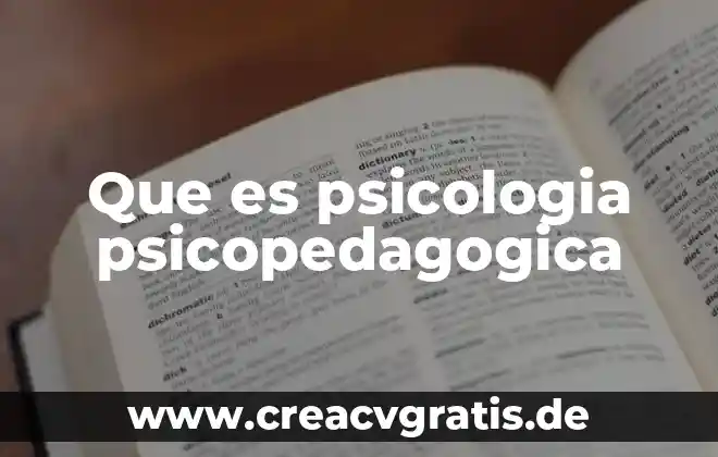Qué es prospección en psicología 6 Que es psicologia psicopedagogica