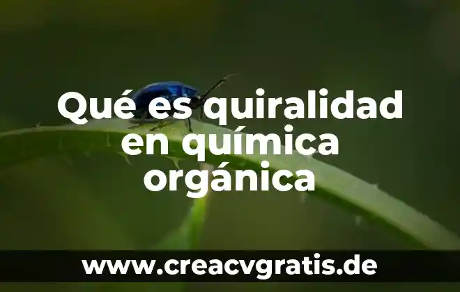 Que es un nanotecnologia en quimica 3 Qué es quiralidad en química orgánica