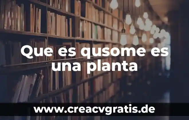 Que es la operacion de la planta 3 Que es qusome es una planta
