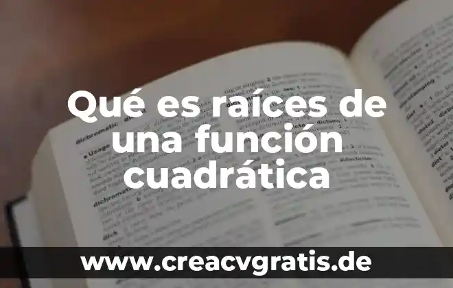 Que es la asignacion cuadratica distribucion de planta 6 Qué es raíces de una función cuadrática