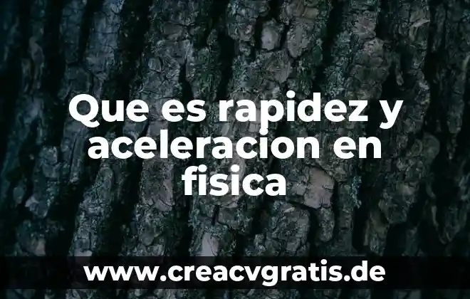 Qué es el cuerpo de aceleración de un vw a4 5 Que es rapidez y aceleracion en fisica