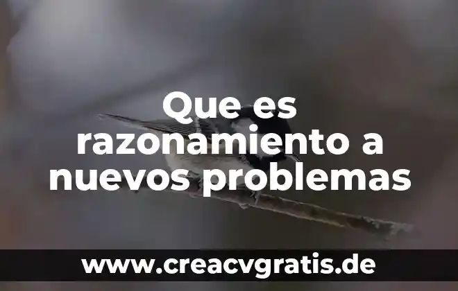Que es formato razonamiento diagnostico 7 Que es razonamiento a nuevos problemas
