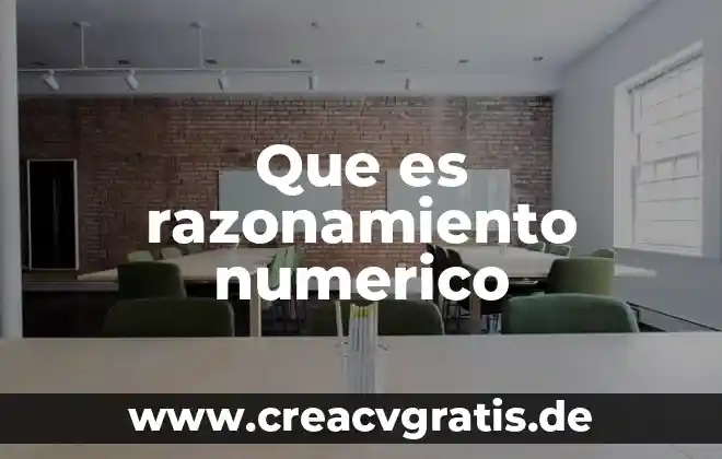 Que es formato razonamiento diagnostico 4 Que es razonamiento numerico