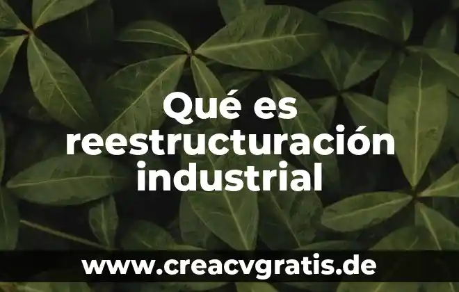 Qué es el idealismo ontológico en la filosofía 3 Qué es reestructuración industrial