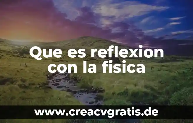 Qué es un nodo cinemática definición 8 Que es reflexion con la fisica