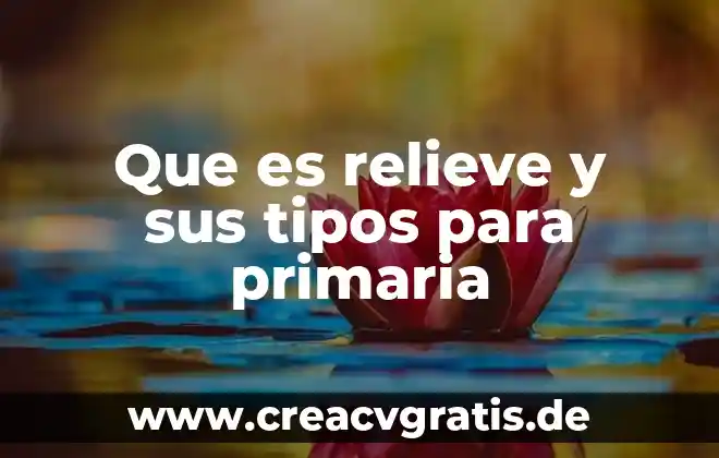 Que es relieve artistico y sus diferentes tipos 8 Que es relieve y sus tipos para primaria