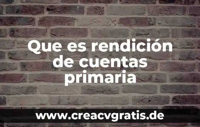 Que es un despojo animal 6 Que es rendición de cuentas primaria