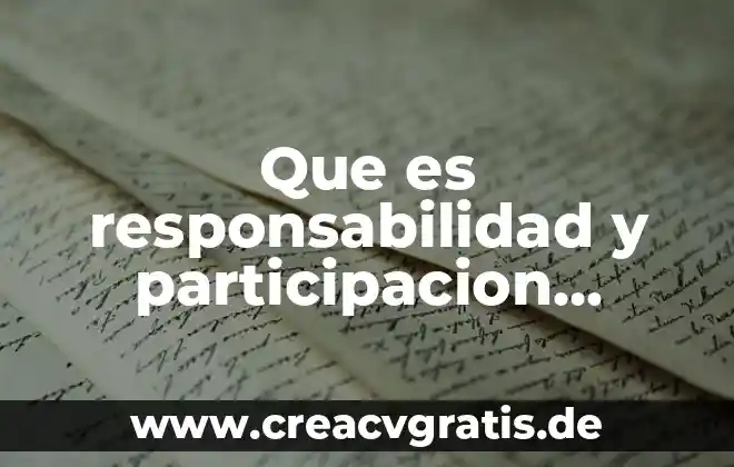 Prueba rapida de embarazo en sangre que es 6 Que es responsabilidad y participacion social