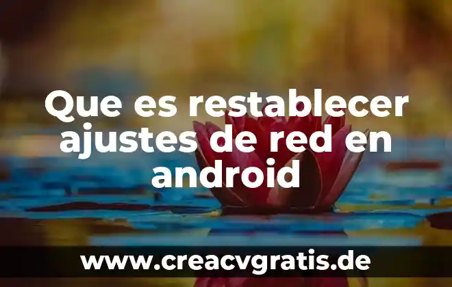 Qué es sistema de ajustes en metrología dimensional 4 Que es restablecer ajustes de red en android