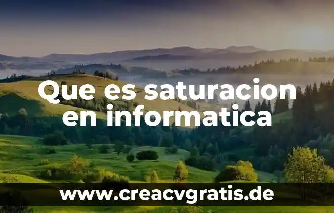 Qué es saturación de oxígeno en el agua 5 Que es saturacion en informatica
