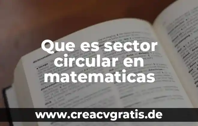 Que es el ente conocido comk 8 Que es sector circular en matematicas