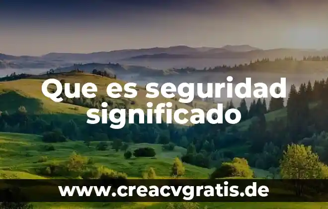 Que es un moc seguridad 6 Que es seguridad significado