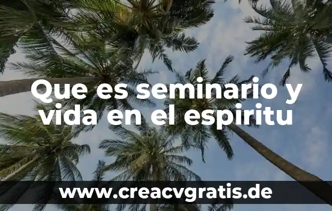 Que es un proyectos con vida desigual 4 Que es seminario y vida en el espiritu