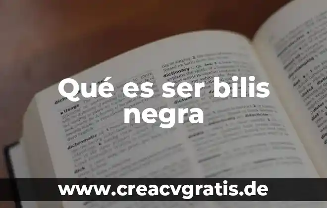 Qué es ser un emprendedir 3 Qué es ser bilis negra