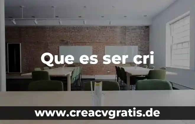 Que es ser mc 7 Que es ser cri