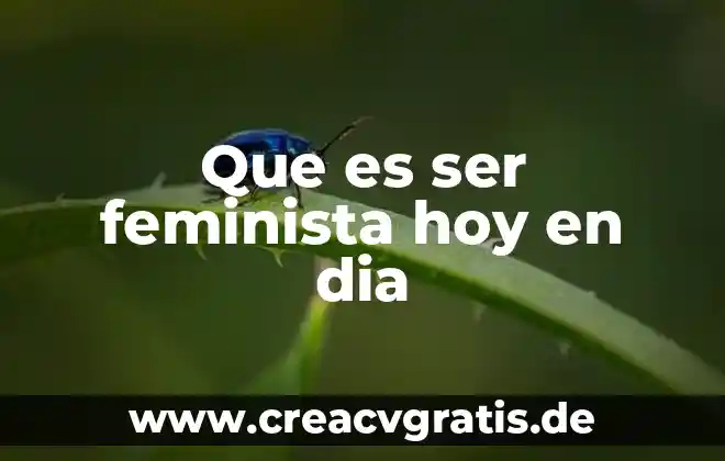 Que es ser santo hoy 8 Que es ser feminista hoy en dia