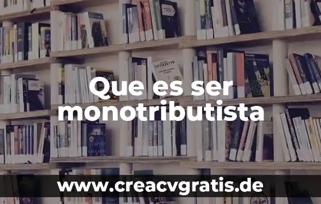 Que es ser ecléctico 6 Que es ser monotributista
