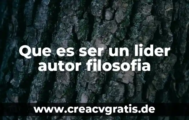 Qué es una institución de asistencia pública privada definición 3 Que es ser un lider autor filosofia