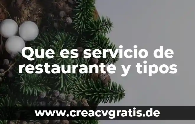 Que es bienes y sus tipos y obligaciones 3 Que es servicio de restaurante y tipos