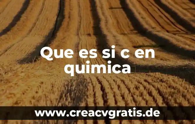 Qué es una propuesta formativa en educación 4 Que es si c en quimica