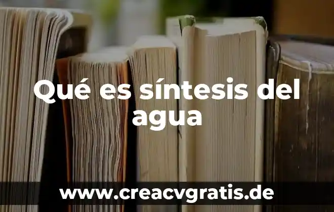 Role activity diagram que es español 7 Qué es síntesis del agua