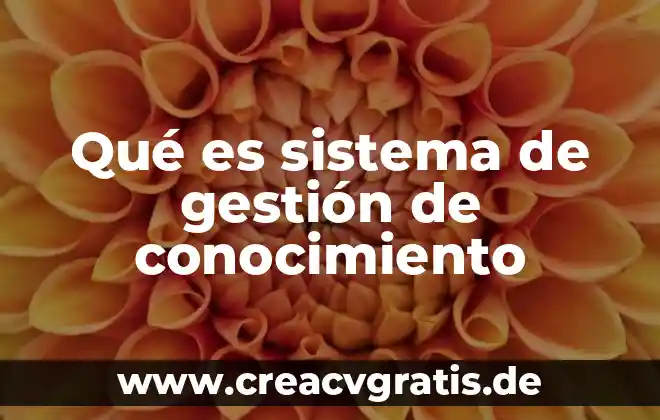 Que es la combinación de los diversos tipos de conocimiento 7 Qué es sistema de gestión de conocimiento