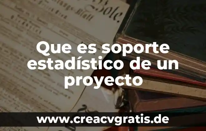 Que es razonamiento estadistico y probabilistico 4 Que es soporte estadístico de un proyecto