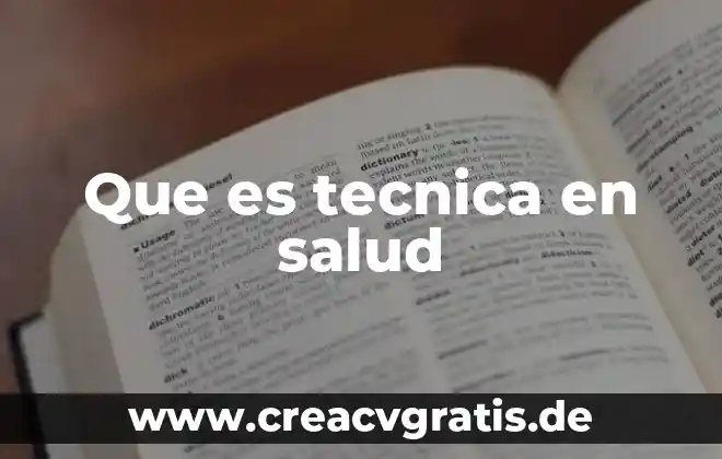 Que es la tecnica conductual asersiva 4 Que es tecnica en salud