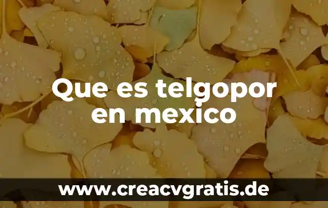 Que es la danza contemporanea en mexico 3 Que es telgopor en mexico