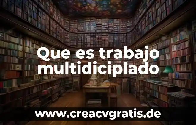 Que es una division de trabajo 3 Que es trabajo multidiciplado