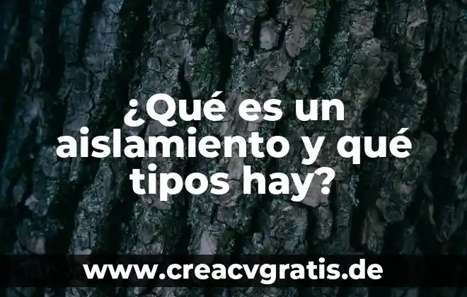Que es aislamiento de procesos dentro de una aplicación 5 ¿Qué es un aislamiento y qué tipos hay?