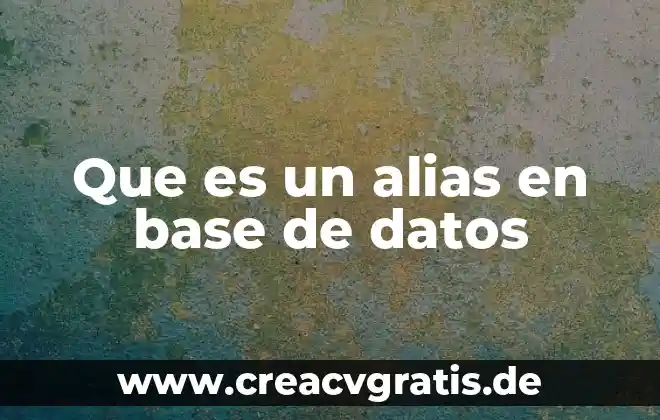 Que es un timbre postal significado 5 Que es un alias en base de datos