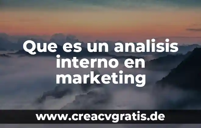 Que es ldh en analisis de sangre 4 Que es un analisis interno en marketing
