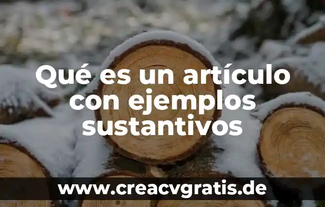 Que es signo ciencias de la salud ejemplos 6 Qué es un artículo con ejemplos sustantivos