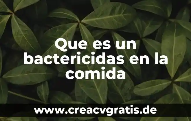 Shishback comida que es 3 Que es un bactericidas en la comida