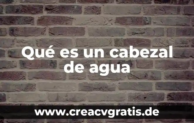 Camisa de agua que es 3 Qué es un cabezal de agua